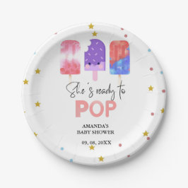 Popsicle She is ready to Pop Baby Shower Pappteller