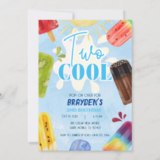 Popsicle Two Cool Summer Boy 2. Einladung