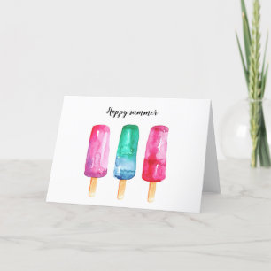 Popsicles carte de voeux customisée lumineuse.