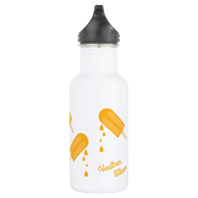 Popsicles Cute Kids Bouteille d'eau avec nom (Droite)
