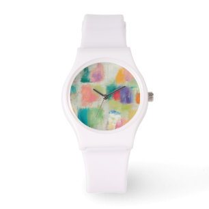 Popsicles-horizontaler abstrakter Steindruck Armbanduhr
