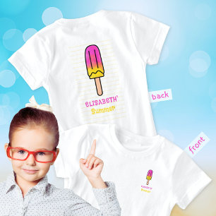 Popsim Summer Fun Pink Yellow Girl T-Shirt