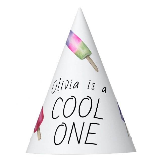 Popsirus Ice Cream Kindergeburtstag Partyhütchen (Vorderseite)