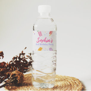 Popsisis Ice Creme Water Flasche Label Summer Part