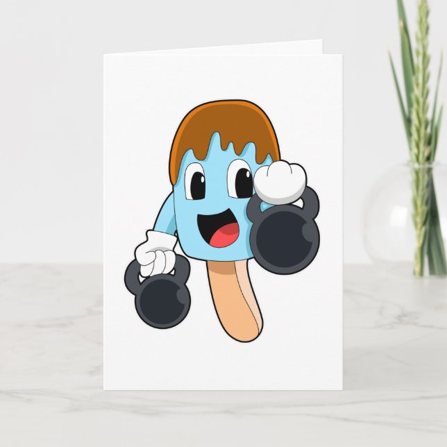 Popsität bei Krafttraining mit Dumbells Karte (Vorderseite)