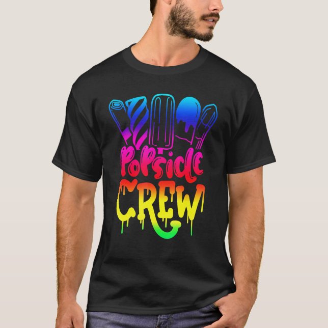 Popsiv Crew Fun Sommerzeit Ice Lolly T-Shirt (Vorderseite)