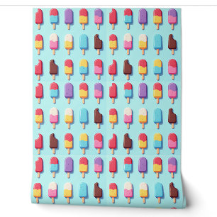 Popsiv Parade in Blue Ice Cream Wallpaper Tapete