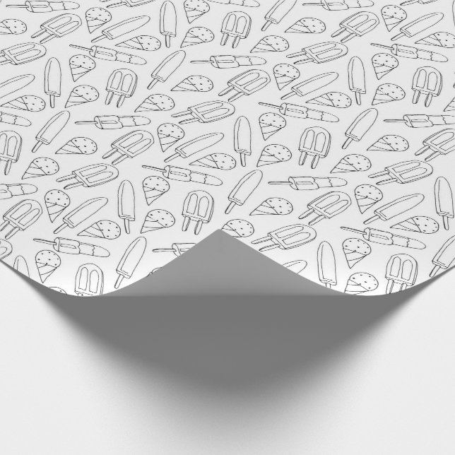 Popsiv und Eiscreme Farbe Ihr eigenes Muster Geschenkpapier (Ecke)