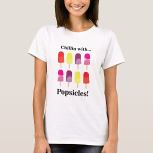 Popsizer Eiscreme farbenfroher Sommer T-Shirt