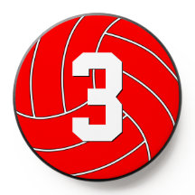 Joueur de volleyball rouge Numéro personnalisé