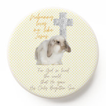 Lapin floral à points jaunes de la Bible tendance