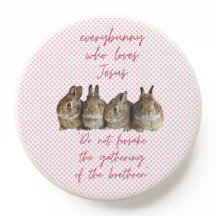 Mignons lapins bruns rose à pois qui se câlinent