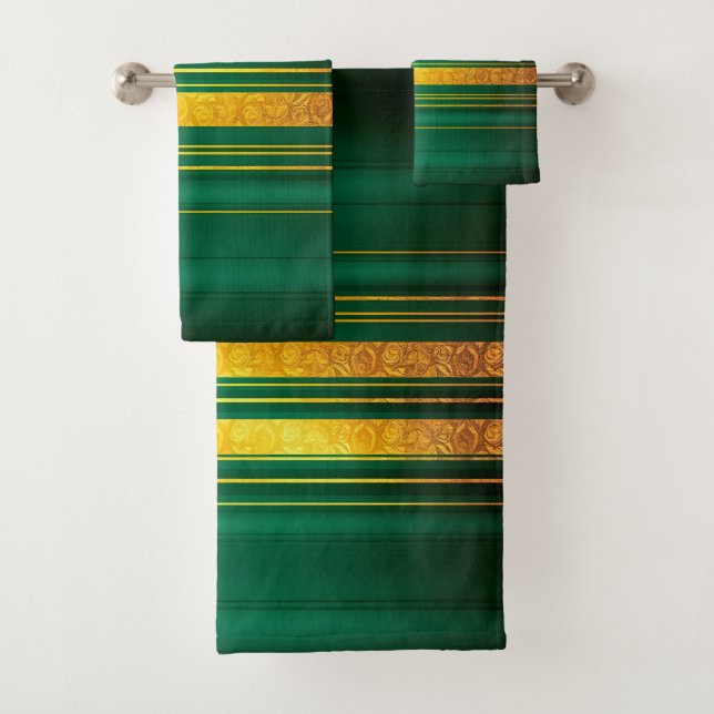 Populaire Green Gold Luxury Linen Texture Collecti (En situation)