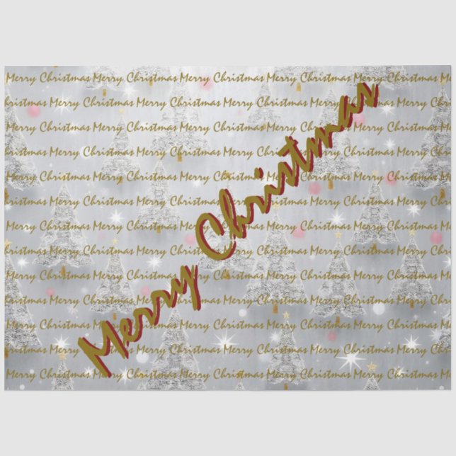 Popular Christmas Luxury Christmas Trees Seidenpapier (Vorderseite)