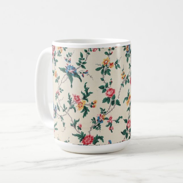 Popular multicolored flower pattern kaffeetasse (Vorderseite Links)