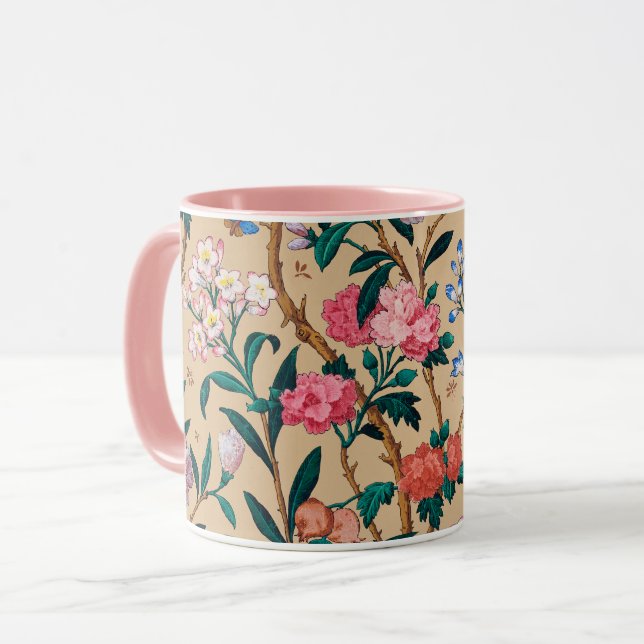 Popular pattern-birds, butterflies, bees... tasse (Vorderseite Links)