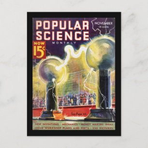 Popular Science Monthly, November 1936_Pulp Art Postkarte