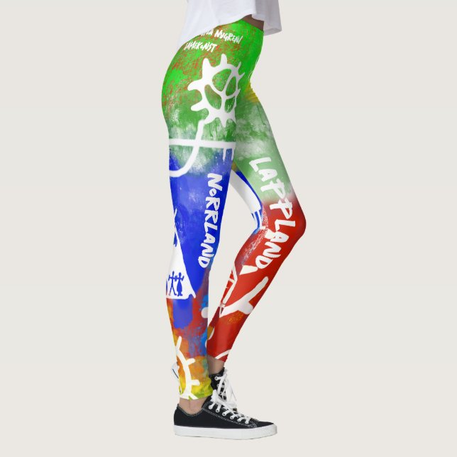 Populära samiska mönster leggings (Rechts)