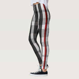 Populäre Abstrakte Karierte Schwarze Sammlung Leggings