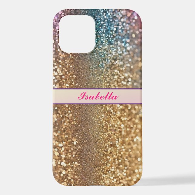 Populäre Glitzer Opal Holographic Collection iPhone 12 Hülle (Rückseite)