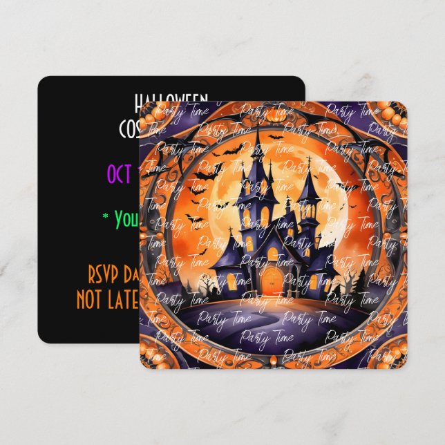 Populäre Halloween Pumpkin Autumn Collection Einladung (Vorne/Hinten)