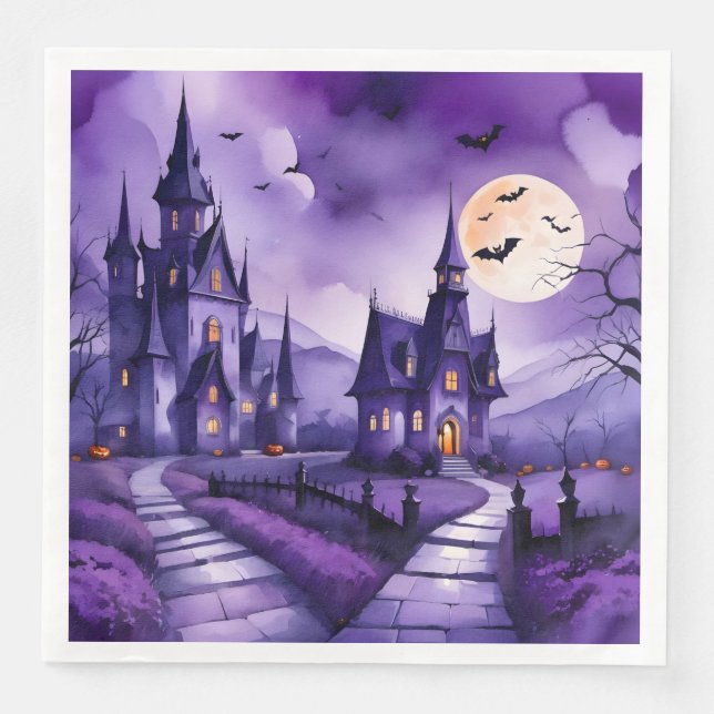 Populäre Pumpkin Halloween Herbstkollektion Serviette (Vorderseite)