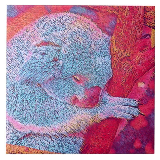 populäre Tiere - Koala Fliese (Vorderseite)