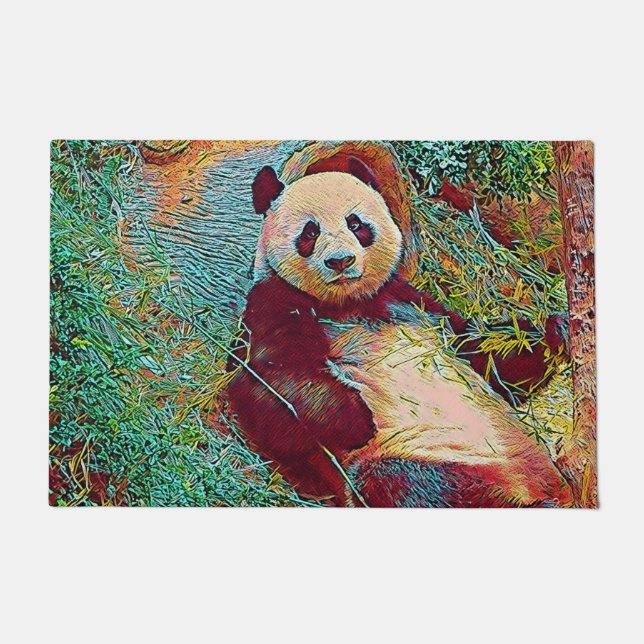 Populäre Tiere - Panda 1 Fußmatte (Vorderseite)