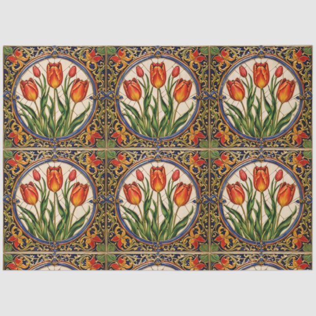 Populäre Tulips Schöne Sammlung Seidenpapier (Vorderseite)