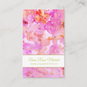 *~* Populärer Wellness-Center Blumenmuster Girly  Visitenkarte