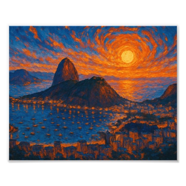 por do sol sobre o rio - arte digital - pôster fotodruck (Vorne)