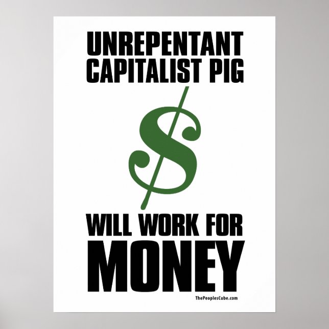 Porc Capitaliste - Panneau Dollar : Affiche de pro (Devant)