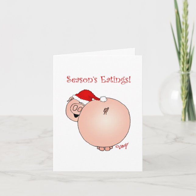 Porc d'Eatings de la saison ! Carte de Noël (Devant)