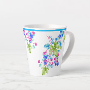 Porcelain Berries on a Small Latte Mug