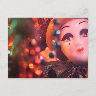 Porcelain Clown Carte postale personnalisée