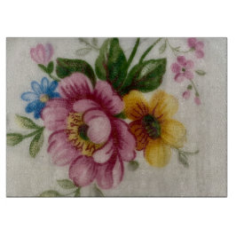 Porcelain Inspired Floral Cutting Board Schneidebrett