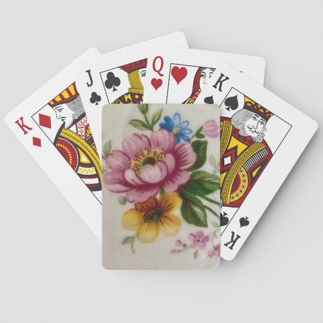 Porcelain Inspired Floral Spielkarten (Rückseite)
