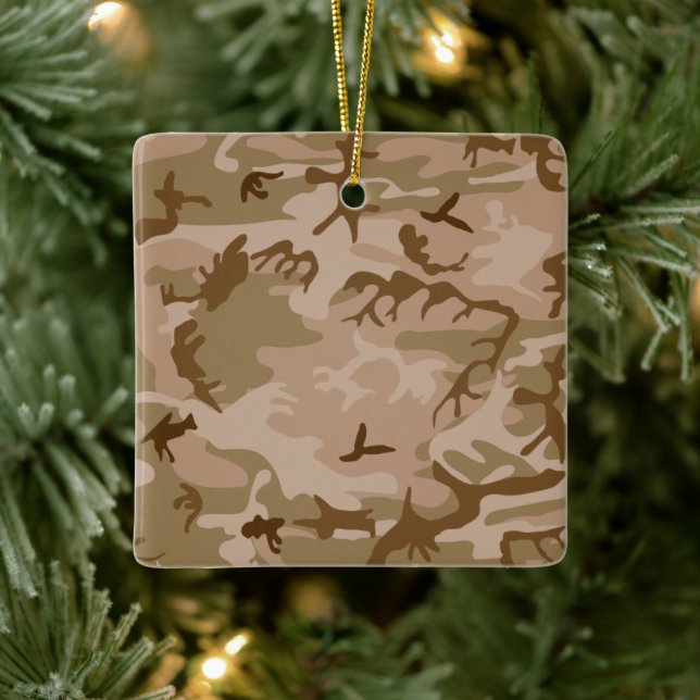 Porcelaine de sable du désert Carré ornement (Arbre)
