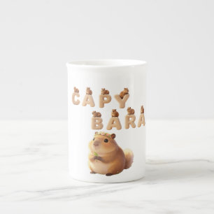 Porcelaine Mug en céramique de capybara mignon, Tasse de café