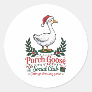 Porch Goose Social Club Parco Civico-Ciani Runder Aufkleber
