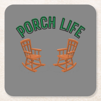 Porch Life Rechteckiger Pappuntersetzer