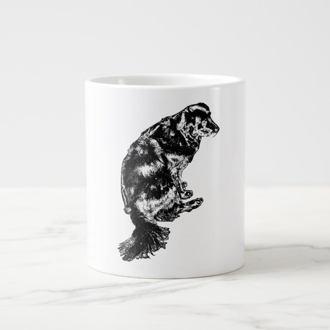 Porch-Light-Kontur — Retriever Jumbo-Tasse (Vorderseite)
