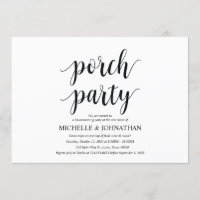 Porch Party, Cartes d'invitation de la fête du mén