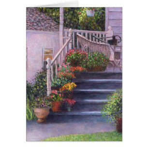 Porche avec des arrosoirs