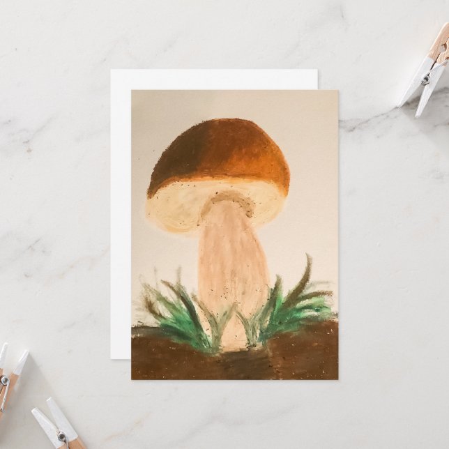 Porcini Mushroom Karte (Vorderseite/Rückseite Beispiel)