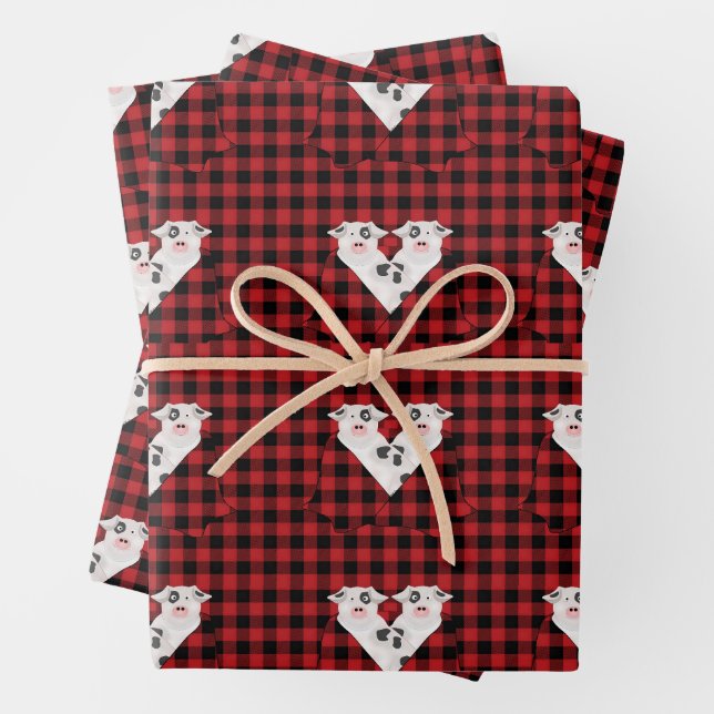 Porcs dans une feuille de papier enveloppante (En situation)