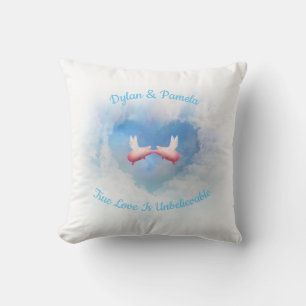 Porcs volants personnalisés en Coussin d'amour