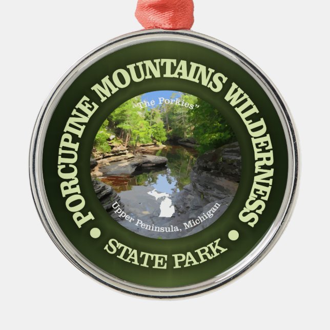 Porcupine Berge Wilderness SP Ornament Aus Metall (Vorne)