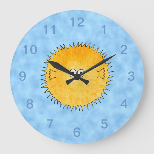 Porcupine Fisch. Große Wanduhr (Vorderseite)