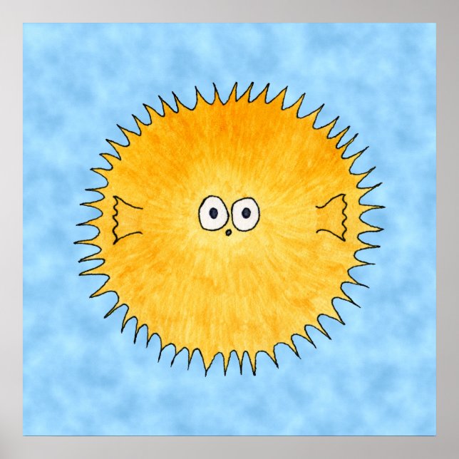 Porcupine Fisch. Poster (Vorne)